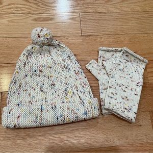 Misha and puff garter and handwarmers set